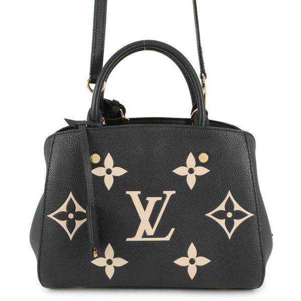 ルイヴィトン ハンドバッグ モノグラム・アンプラント モンテーニュBB M45778 LOUIS VUITTON 2way 黒 ブラック