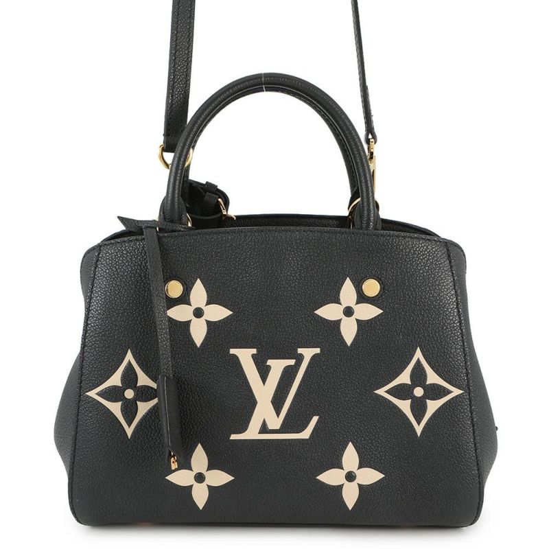 ルイヴィトン ハンドバッグ モノグラム・アンプラント モンテーニュBB M45778 LOUIS VUITTON 2way 黒 ブラック