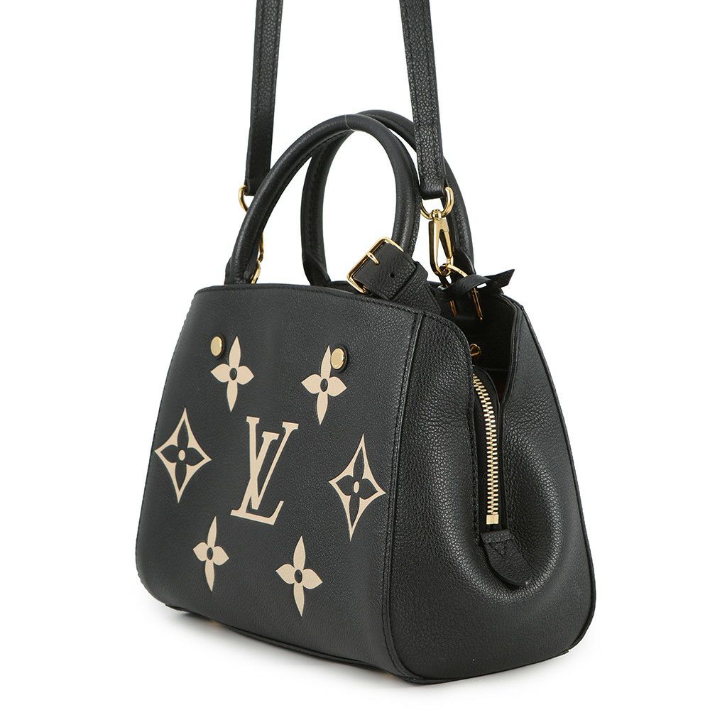 ルイヴィトン ハンドバッグ モノグラム・アンプラント モンテーニュBB M45778 LOUIS VUITTON 2way 黒 ブラック