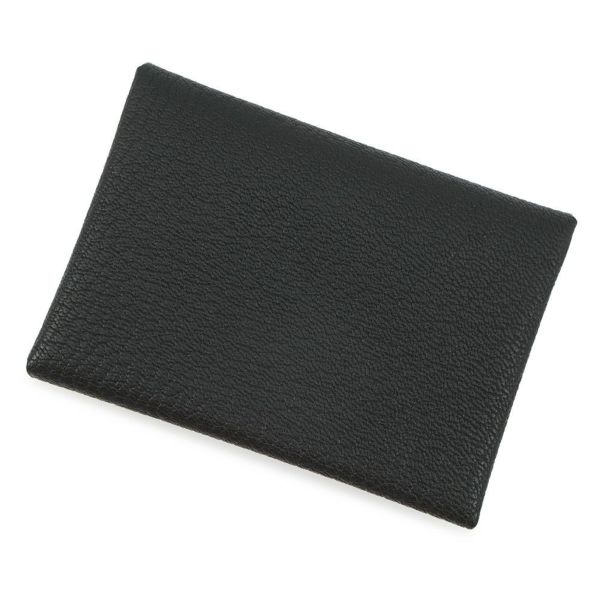 エルメス コインケース カルヴィ デュオ ブラック/シルバー金具