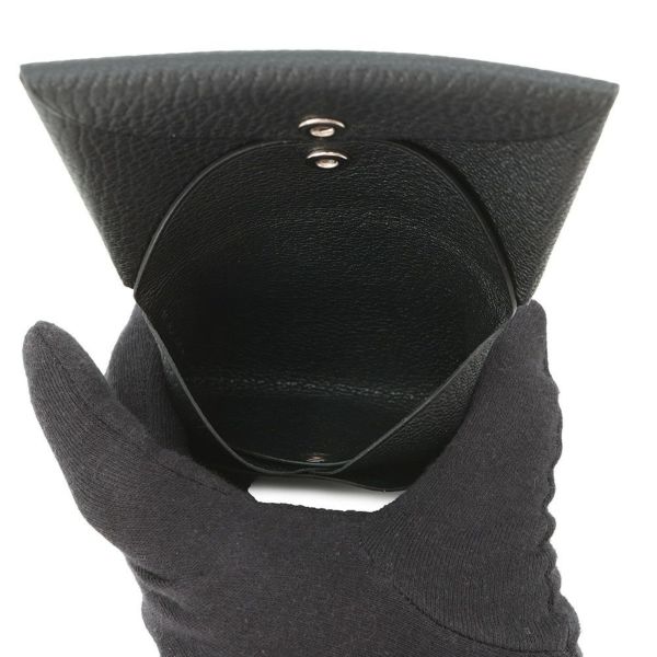 HERMES エルメス カルヴィ・デュオ コインケース 黒 W刻印 新品 エルメス コインケース カルヴィ デュオ ブラック/シルバー金具