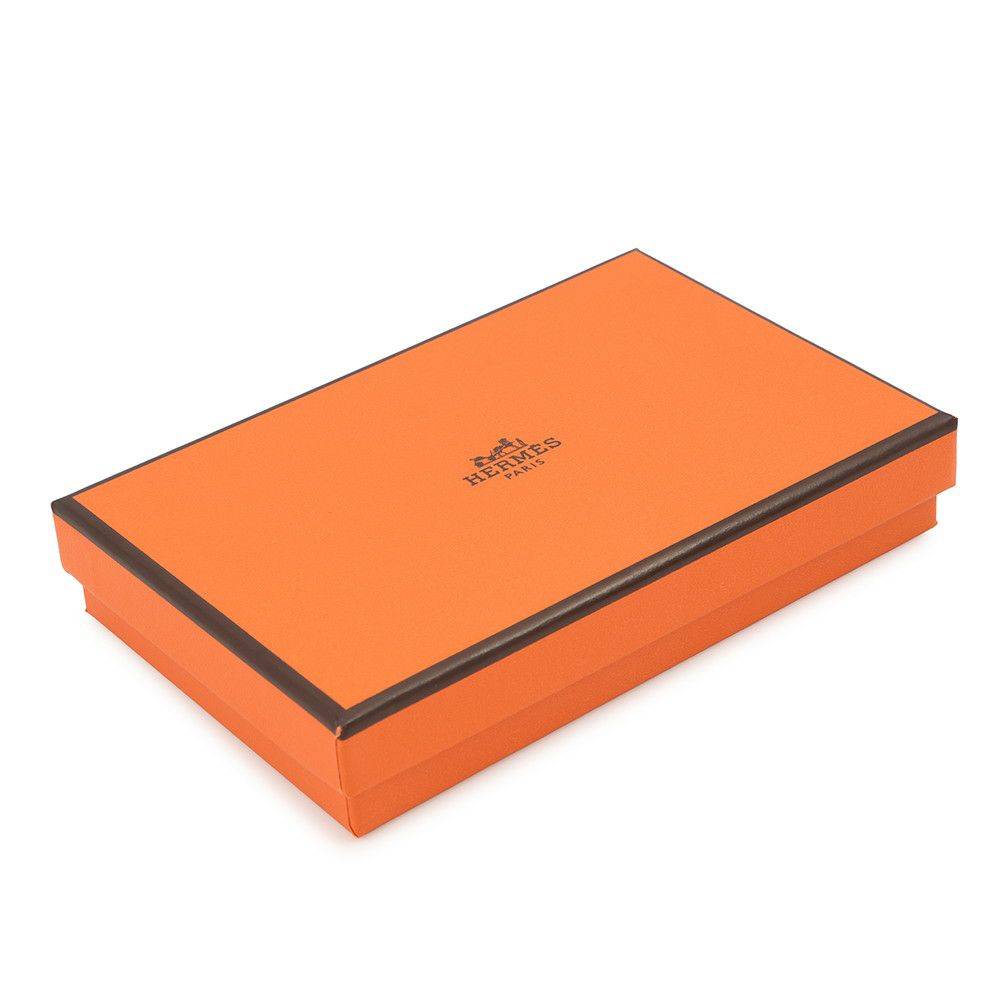 エルメス コインケース カルヴィ デュオ ブラック/シルバー金具 シェブルミゾル W刻印 HERMES 財布 黒