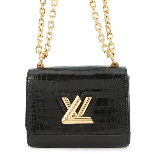 ルイヴィトン チェーンショルダーバッグ クロコダイル ツイストMINI N95388 LOUIS VUITTON バッグ 2way