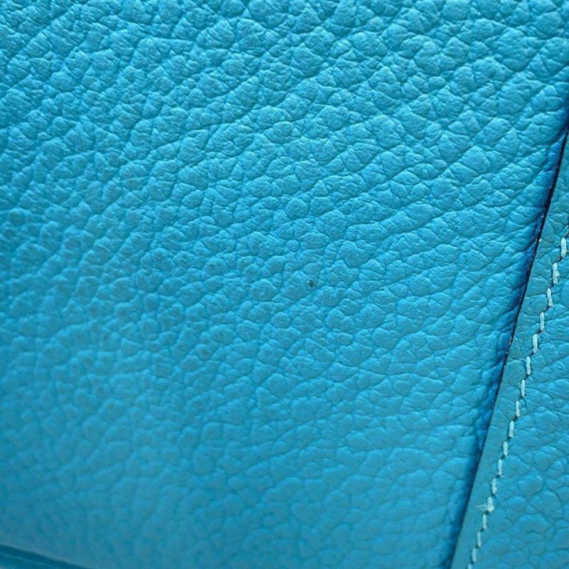 エルメス トートバッグ ガーデンパーティPM ブルーノール/シルバー金具 カントリー D刻印