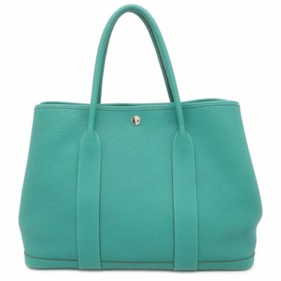 エルメス トートバッグ ガーデンパーティPM ヴェールヴェロン/シルバー金具 ネゴンダ D刻印 安心保証