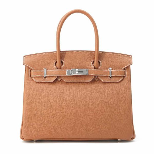 エルメス バーキン30 ゴールド/シルバー金具 トゴ W刻印 HERMES Birkin ハンドバッグ