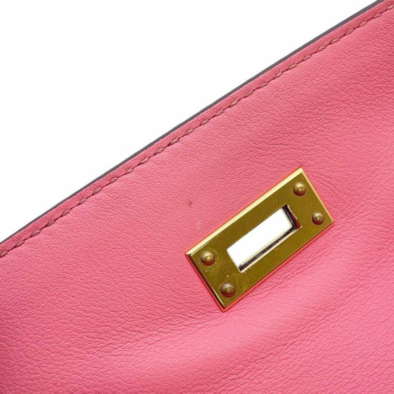 エルメス ハンドバッグ ポシェットケリー ローズアザレ/ゴールド金具 スイフト C刻印 HERMES バッグ