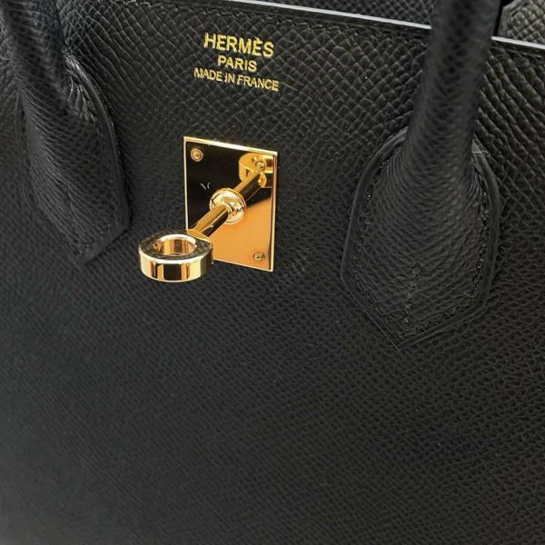 エルメス バーキン25 セリエ ブラック/ピンクゴールド金具 エプソン B刻印 HERMES Birkin ハンドバッグ 黒