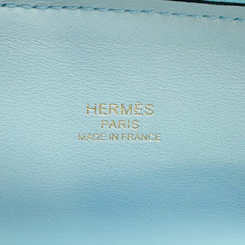 エルメス ボリード1923 ミニ ブルーゼフィール/ゴールド金具 シェブルミゾル W刻印 2wayショルダー シェーブル