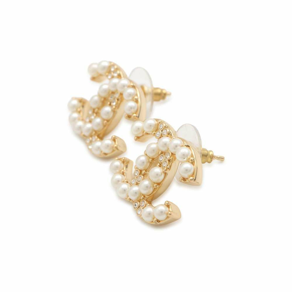 シャネル ピアス ココマーク フェイクパール ラインストーン B24 A ABD722 CHANEL アクセサリー