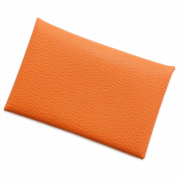 エルメス カードケース カルヴィ フー シェブルミゾル B刻印 HERMES 名刺入れ シェーブル