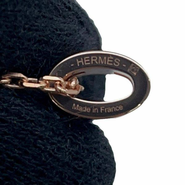 エルメス ネックレス ミニ・ポップアッシュ ブラック/ピンクゴールド金具 HERMES アクセサリー 黒