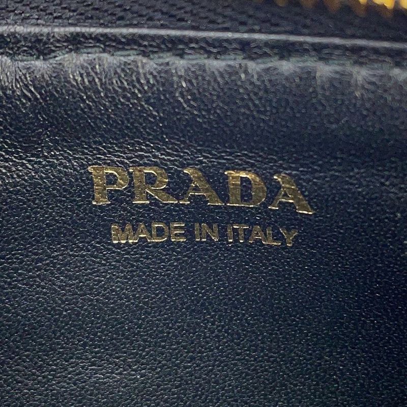プラダ コインケース スタッズ フラグメントケース レザー 1MC086 PRADA カードケース 財布 黒