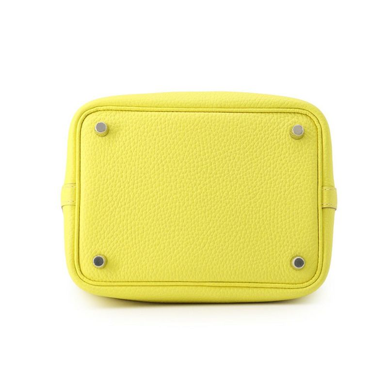 エルメス ハンドバッグ ピコタンロックPM ライム/シルバー金具 トリヨンクレマンス B刻印