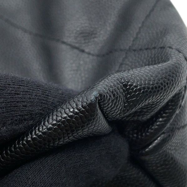 シャネル チェーンショルダーバッグ CHANEL22 スモール キャビアスキン AS3260 CHANEL ポーチ付き 黒