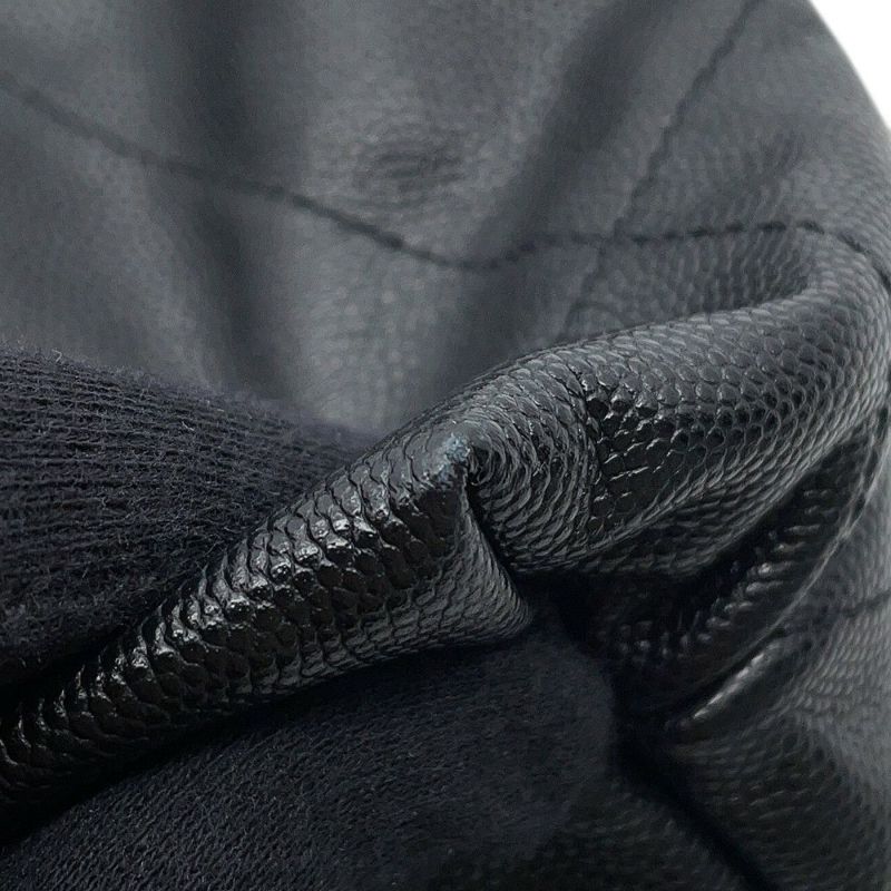 シャネル チェーンショルダーバッグ CHANEL22 スモール キャビアスキン AS3260 CHANEL ポーチ付き 黒