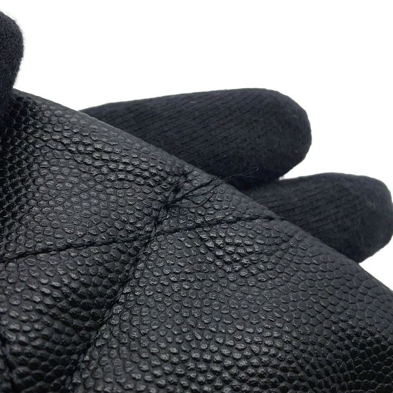 シャネル チェーンショルダーバッグ CHANEL22 スモール キャビアスキン AS3260 CHANEL ポーチ付き 黒