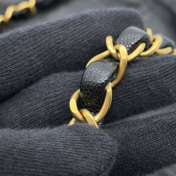 シャネル チェーンショルダーバッグ CHANEL22 スモール キャビアスキン AS3260 CHANEL ポーチ付き 黒