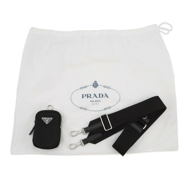 プラダ ショルダーバッグ Re-Nylon トライアングルロゴ ナイロン 2VH147 PRADA 黒