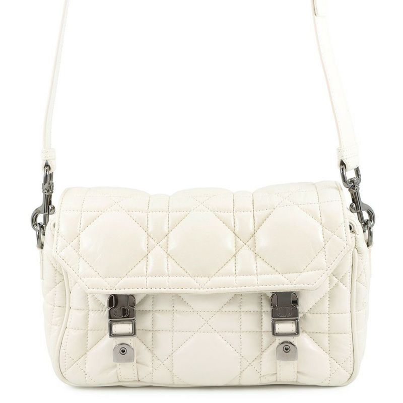 クリスチャン・ディオール ショルダーバッグ マクロカナージュ ディオールキャンプ スモール M1243BNEY 白