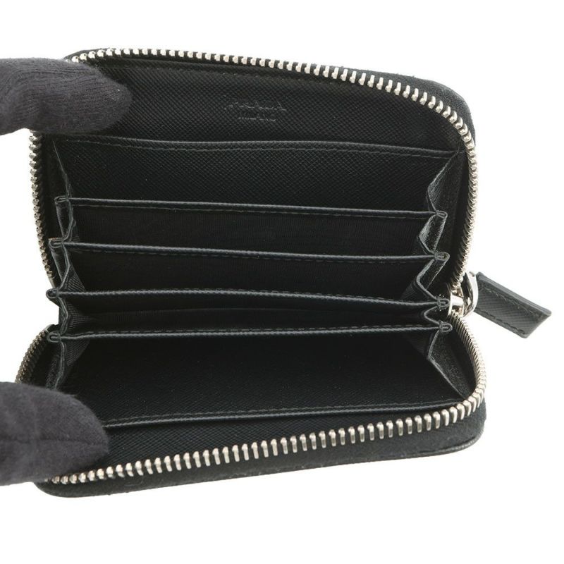 プラダ コインケース サフィアーノ ロゴ レザー 2M1358 PRADA 黒