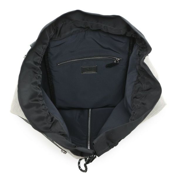 フェンディ リュック ロゴ バックパック ナイロン/メッシュ 7VA466 FENDI 黒 白