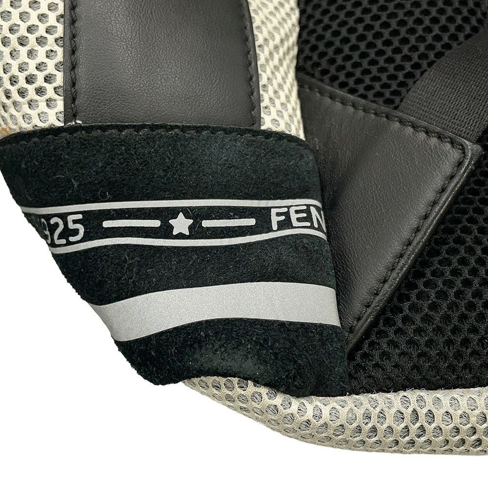 フェンディ リュック ロゴ バックパック ナイロン/メッシュ 7VA466 FENDI 黒 白
