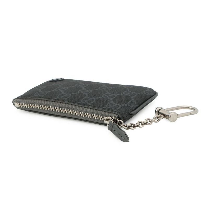 グッチ キーケース キーポーチ グレー トリム GGスプリーム/レザー 820666 GUCCI 財布 黒