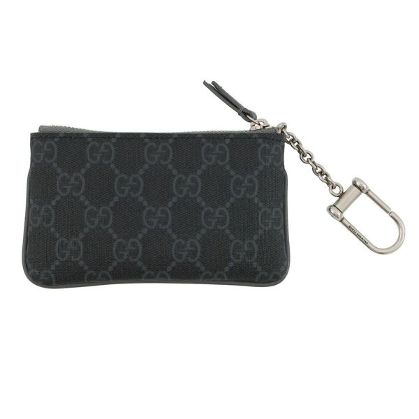 グッチ キーケース キーポーチ グレー トリム GGスプリーム/レザー 820666 GUCCI 財布 黒