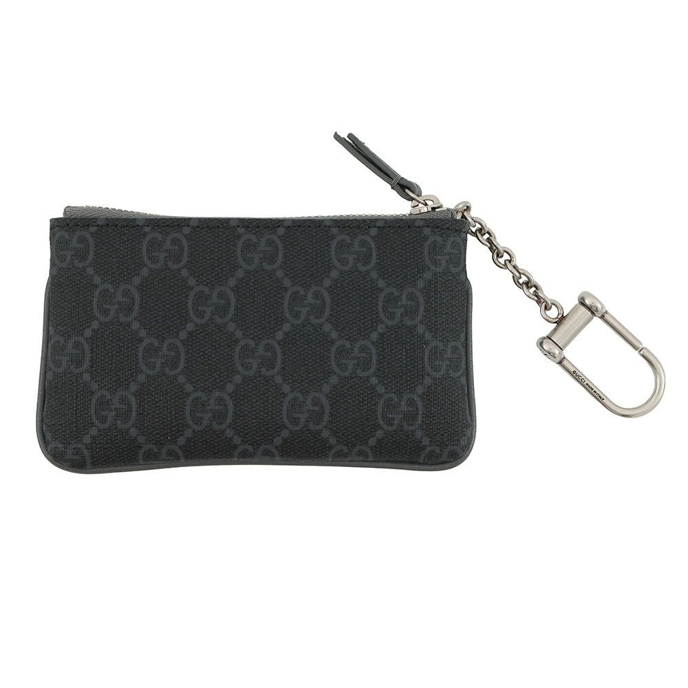 グッチ キーケース キーポーチ グレー トリム GGスプリーム/レザー 820666 GUCCI 財布 黒