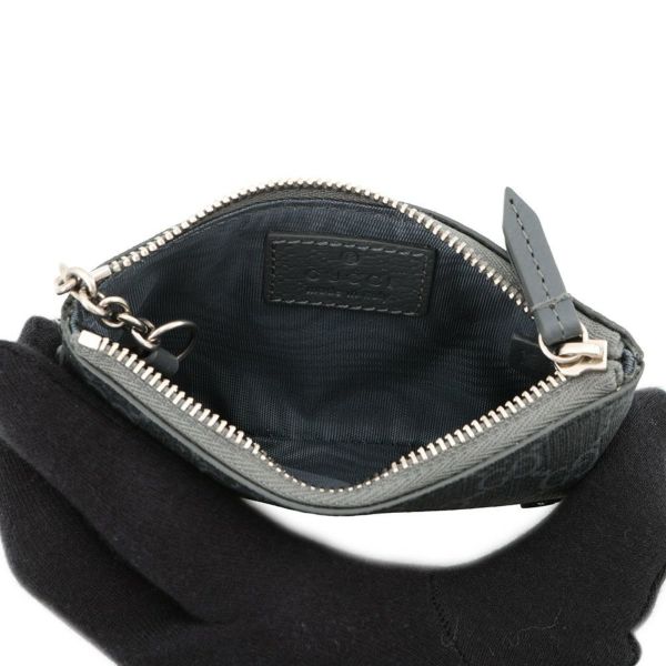 グッチ キーケース キーポーチ グレー トリム GGスプリーム/レザー 820666 GUCCI 財布 黒