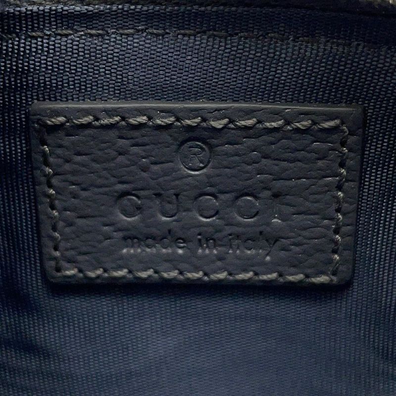 グッチ キーケース キーポーチ グレー トリム GGスプリーム/レザー 820666 GUCCI 財布 黒