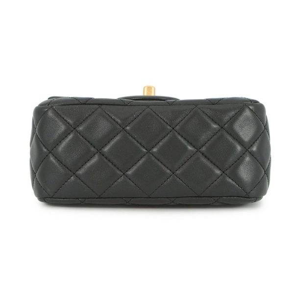 シャネル チェーンショルダーバッグ ミニ マトラッセ ココマーク ココボール ラムスキン AS1786 CHANEL 黒
