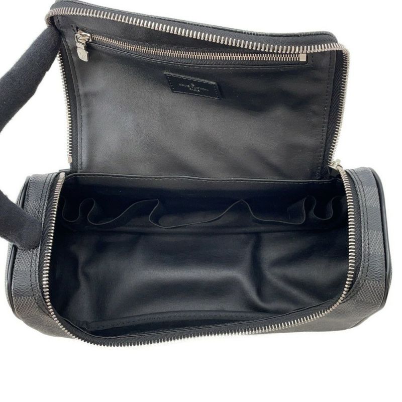 ルイヴィトン ポーチ ダミエ・グラフィット トワレ・ポーチ N47625 LOUIS VUITTON ヴィトン バッグ ブラック 黒 ノワール