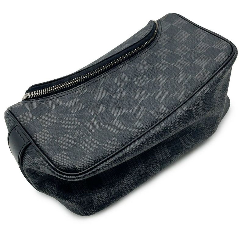ルイヴィトン ポーチ ダミエ・グラフィット トワレ・ポーチ N47625 LOUIS VUITTON ヴィトン バッグ ブラック 黒 ノワール