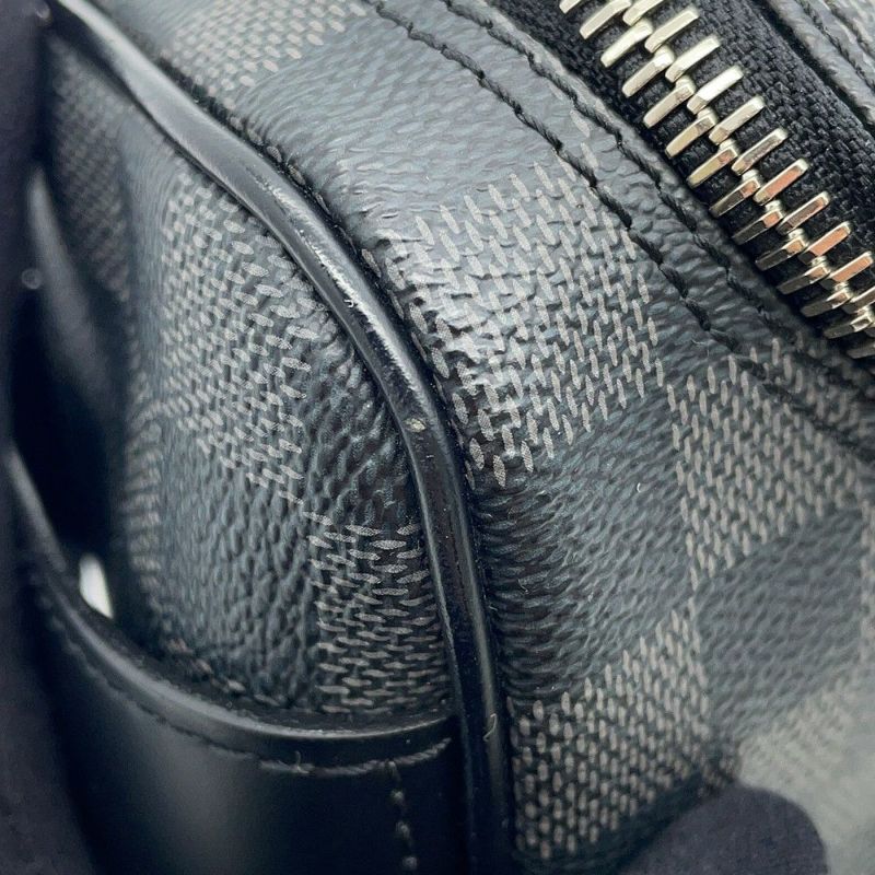 ルイヴィトン ポーチ ダミエ・グラフィット トワレ・ポーチ N47625 LOUIS VUITTON ヴィトン バッグ ブラック 黒 ノワール