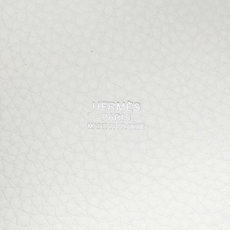 エルメス ピコタンロックPM エクラ ニューホワイト/セサミ/シルバー金具 トリヨンクレマンス/スイフト W刻印 白