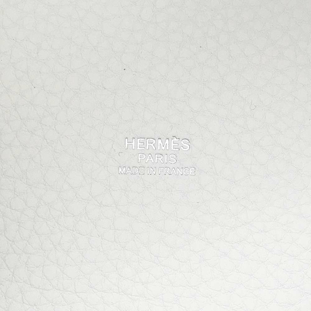 エルメス ピコタンロックPM エクラ ニューホワイト/セサミ/シルバー金具 トリヨンクレマンス/スイフト W刻印 白