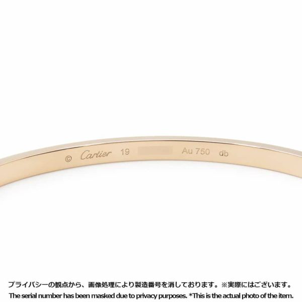 カルティエ ブレスレット ラブブレスSM K18PGピンクゴールド サイズ19 B6047319 LOVEブレスレット バングル ジュエリー