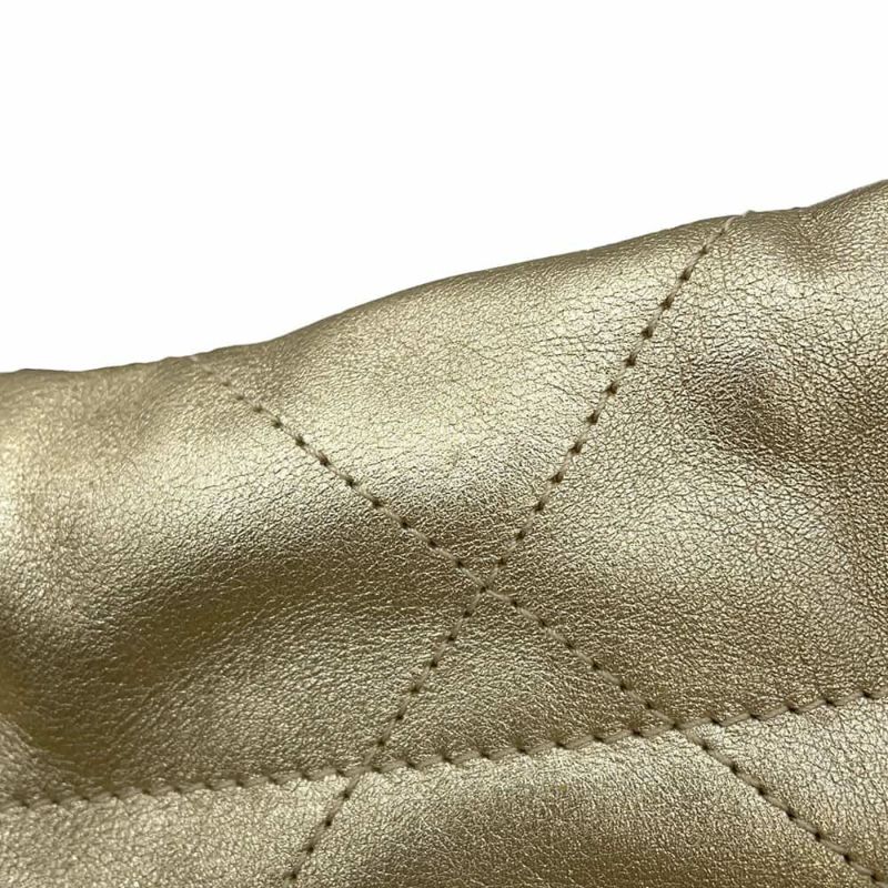 シャネル ハンドバッグ シャネル22 スモール マトラッセ ココマーク メタリックカーフレザー AS3261 ショルダーバッグ