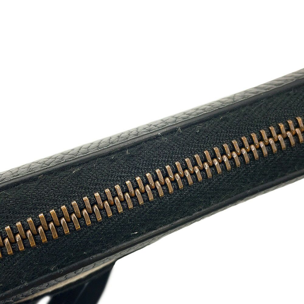 グッチ 長財布 GGマーモント ワッペンモチーフ レザー 474584 ラウンドファスナー GUCCI 財布 UFO ドラゴン 黒