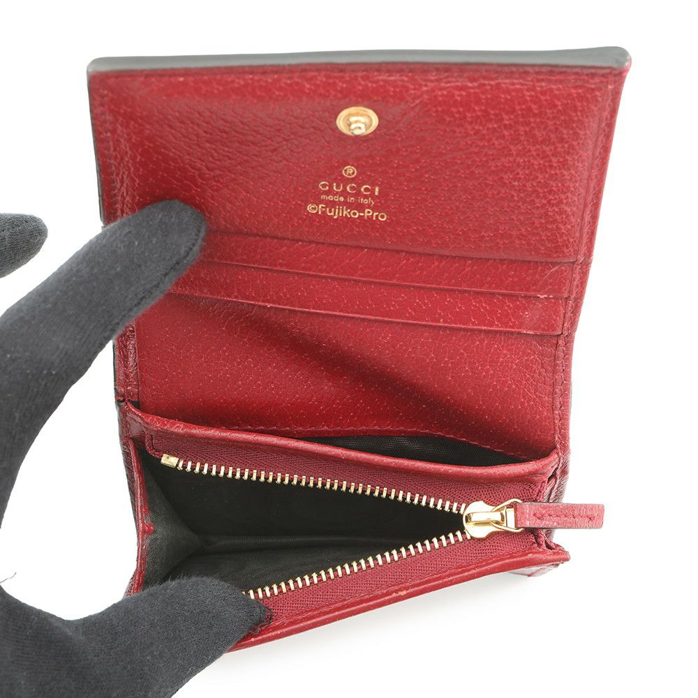 グッチ 財布 GGスプリーム ミニウォレット カードケース 647788 GUCCI コンパクトウォレット ドラえもん コラボ