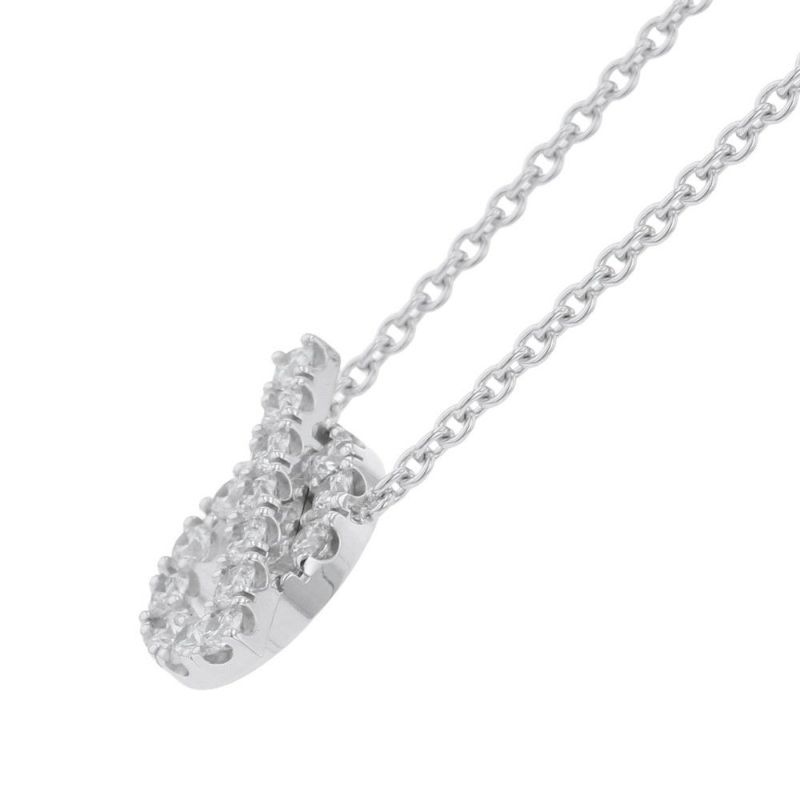 エルメス ネックレス フィネス ペンダント ダイヤモンド 17P 計0.46ct K18WGホワイトゴールド HERMES