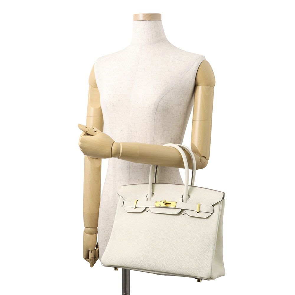 エルメス バーキン30 マッシュルーム/ゴールド金具 トゴ B刻印 HERMES Birkin ハンドバッグ