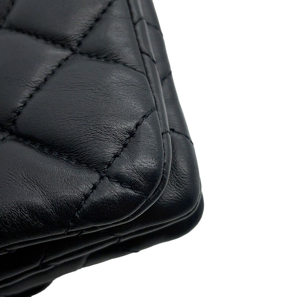 シャネル チェーンショルダーバッグ マトラッセ ココマーク ラムスキン AS3393 CHANEL 黒