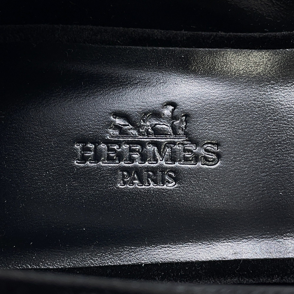 エルメス パンプス ジェーン ベロア レディースサイズ37 1/2 HERMES 靴 黒
