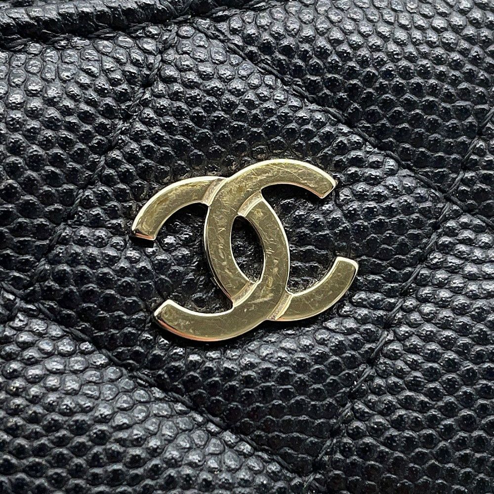 シャネル コインケース マトラッセ ココマーク キャビアスキン AP2061 CHANEL 財布 小銭入れ 黒