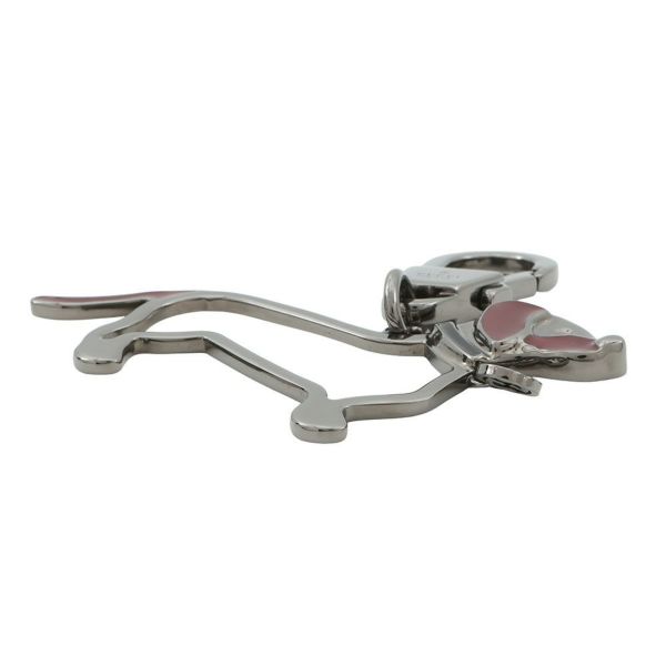 グッチ キーホルダー インターロッキングG ドッグ キーチェーン メタル 817294 GUCCI チャーム メンズ 黒