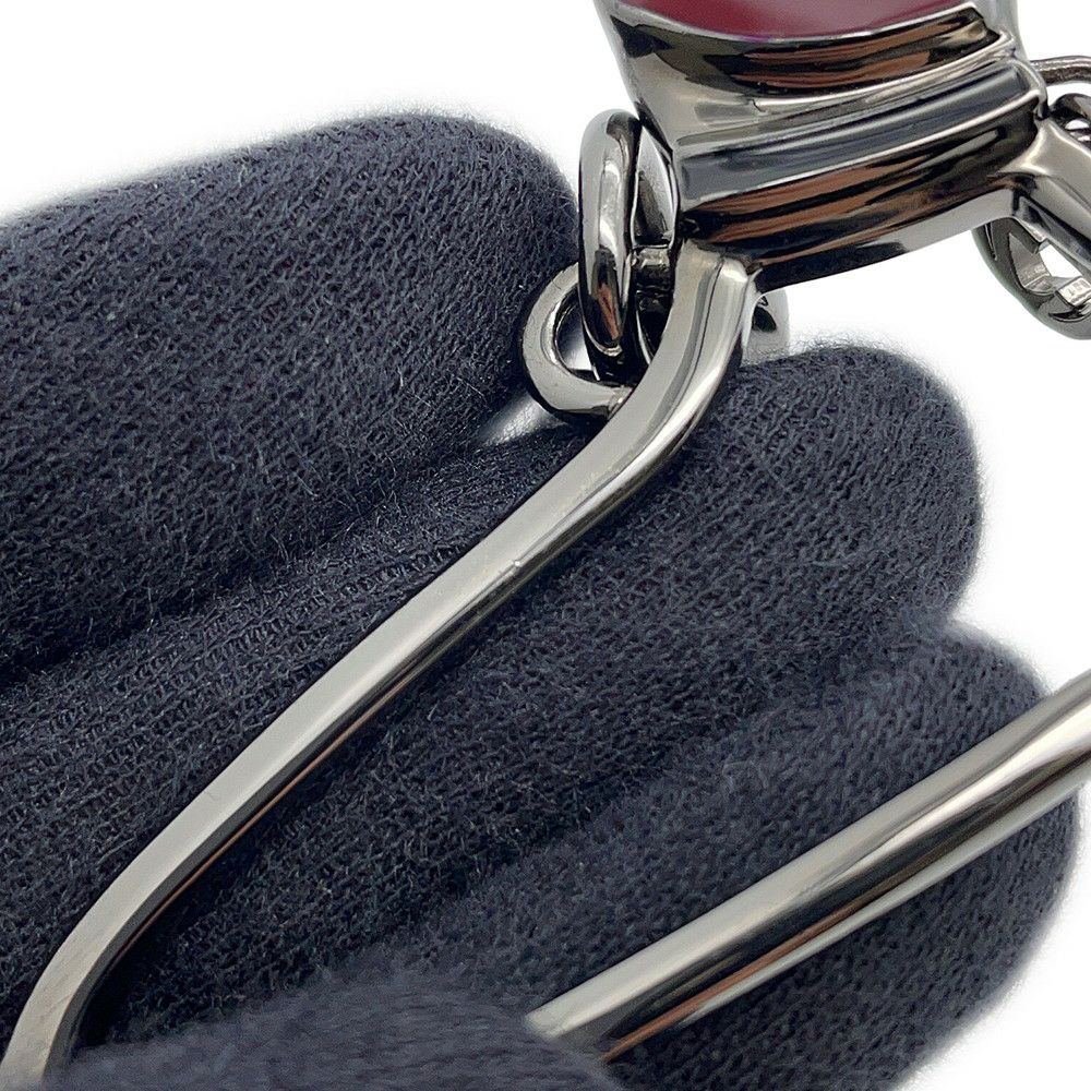 グッチ キーホルダー インターロッキングG ドッグ キーチェーン メタル 817294 GUCCI チャーム メンズ 黒