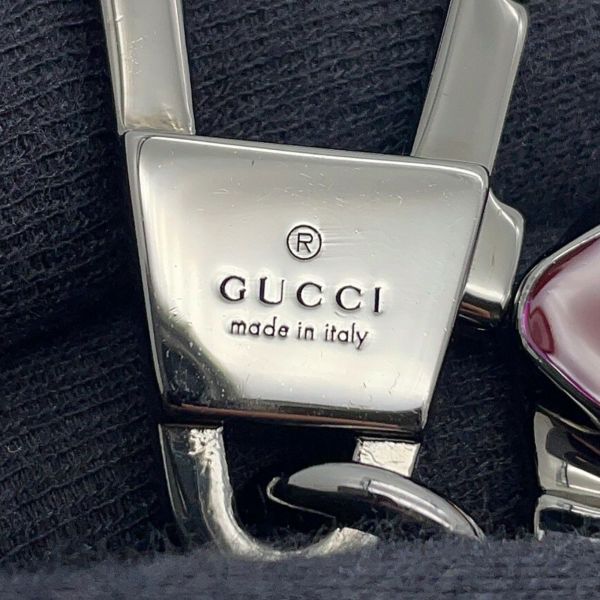 グッチ キーホルダー インターロッキングG ドッグ キーチェーン メタル 817294 GUCCI チャーム メンズ 黒